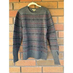 Burberry London Faire Isle Sweater‎ Extra Fine Merino Wool | Gray | Size Small